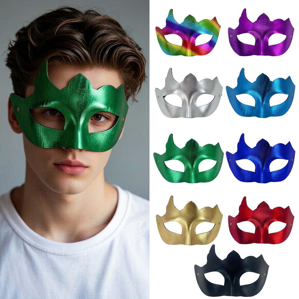 Men's Half Face with Multiple Horns and Elastic for Costume Party