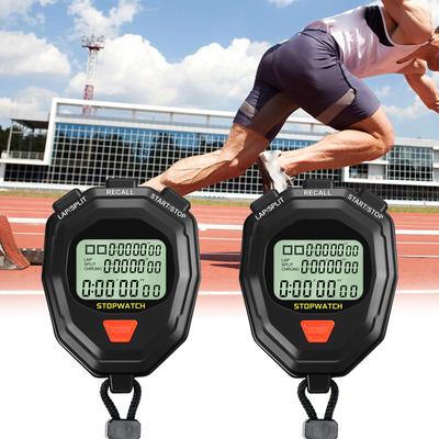 Digital Stopwatch Timer Professional Handheld Chronograph Stop Watch with Lanyard Outdoor Training Timer Large Display