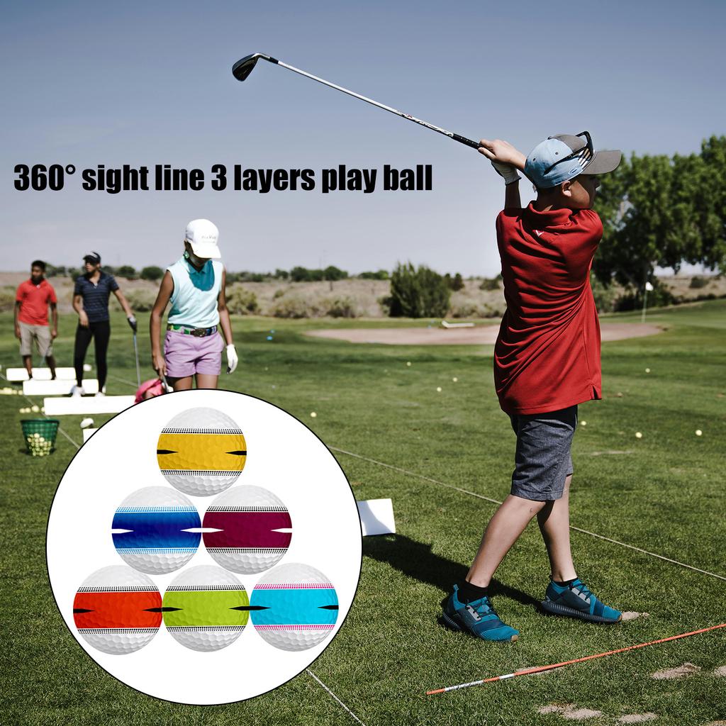 Golf Accessories for Women Men Stable Line Golf Balls 3 Layer 360 Degree Precision Golf Balls Enhancing Accuracy