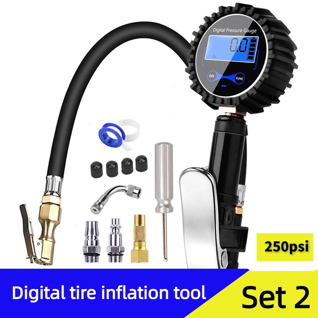 250PSI Tire Pressure Counter With LCD Display – Automotive And Motorcycle Tire Gauge For Accurate Pressure Testing