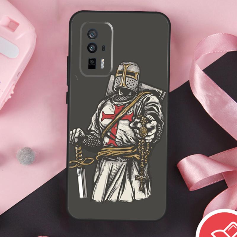 Christian Templar Knights Case For Xiaomi 15 Ultra Mi 13 14 11T 12T 13T 14T Pro POCO X7 Pro X3 X5 X6 F5 F6 F7 Cover