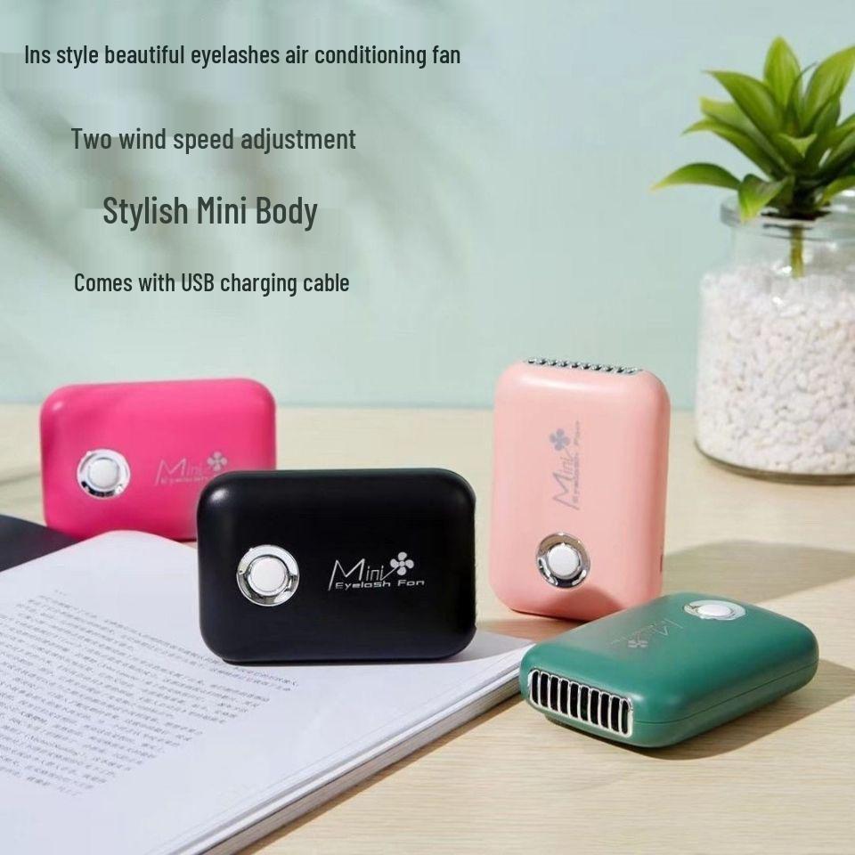 

Portable Mini Beauty Fan for Eyelash Extensions - Rechargeable and Compact зелёный