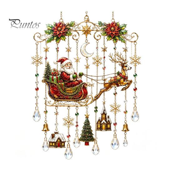 Lichtfangende Ornamente für Kamin Weihnachts-Windspiel, Acryl-Sonnenfänger für Außenbereich Garten Terrasse Dekorative Sonnenlichtfänger Deko, Hängend im Hof