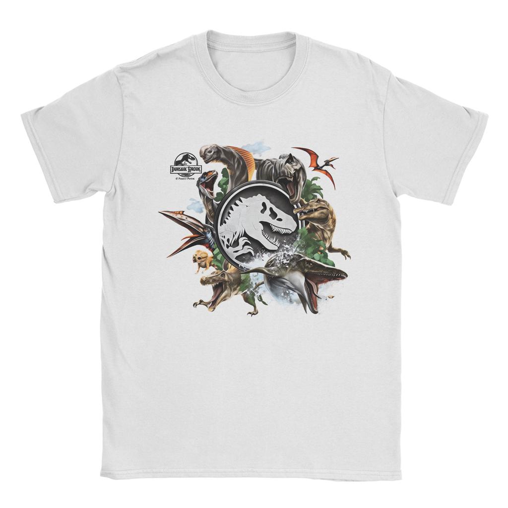 Men T-Shirt Jurassics World Novelty Cotton Tees Short Sleeve  T Shirts Round Neck Clothing Graphic Printed