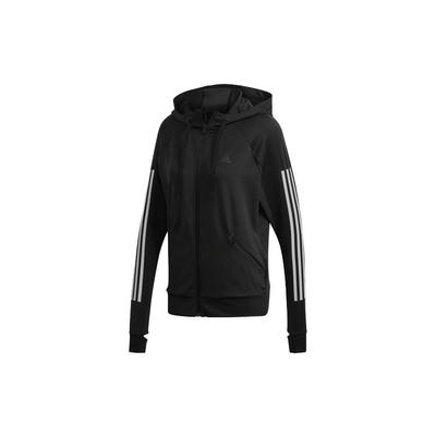 Casual Sports Training Knit Hooded Jacket Women Outerwear Black BK7675