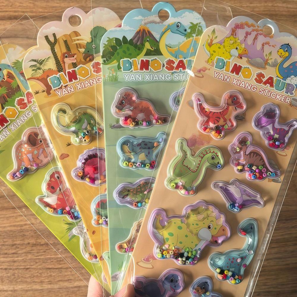 Cute Cartoon Sparkly Dino Decor Decals Childrens Reward Stickers  DIY Crafts