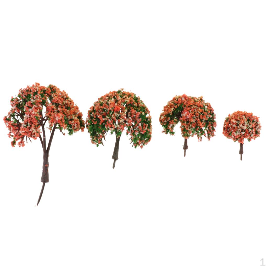 

4pcs 1.6 inch - 3.94 Scenery Landscape Model Trees