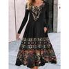 QICED Fashion Autumn Winter Long Sleeve O-Neck Casual Dresses