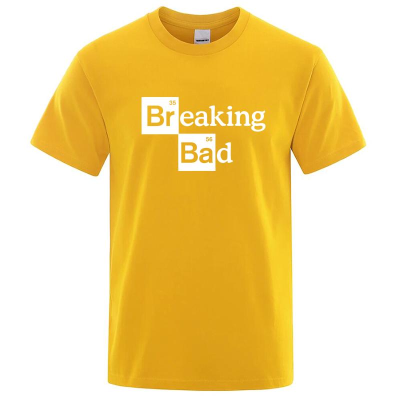 Summer Men's T-shirt High Quality100%cotton O Neck Heisenberg Men T-shirt Short Sleeve Casual Breaking Bad Print T Shirt for Men