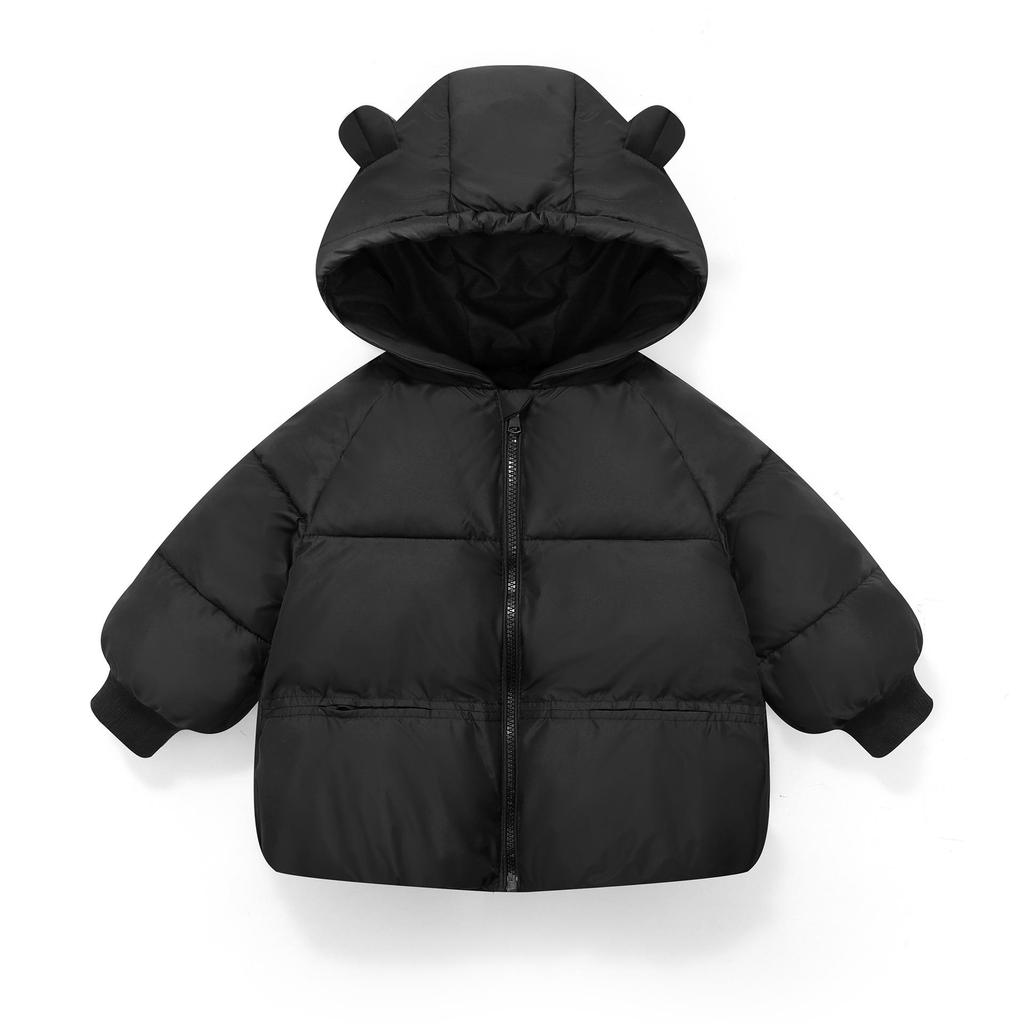 Herbst-Winter Kinder Gepolsterte Baumwolljacke - Kapuzenmantel, Dick, Warm für Jungen & Mädchen