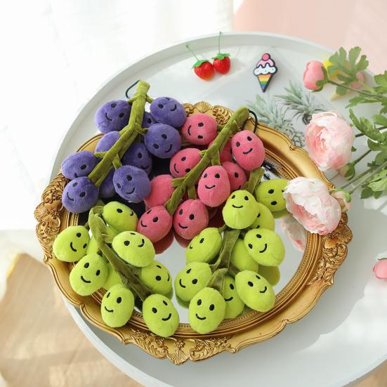 

20/26 СМ Виноградная Плюшевая Игрушка Моделирование Реалистичная Кукла Мягкие Игрушки Креативное Виноградное Украшение Рюкзак Подвеска Фруктовые Куклы для Детей Декор Домашней Комнаты L розовый