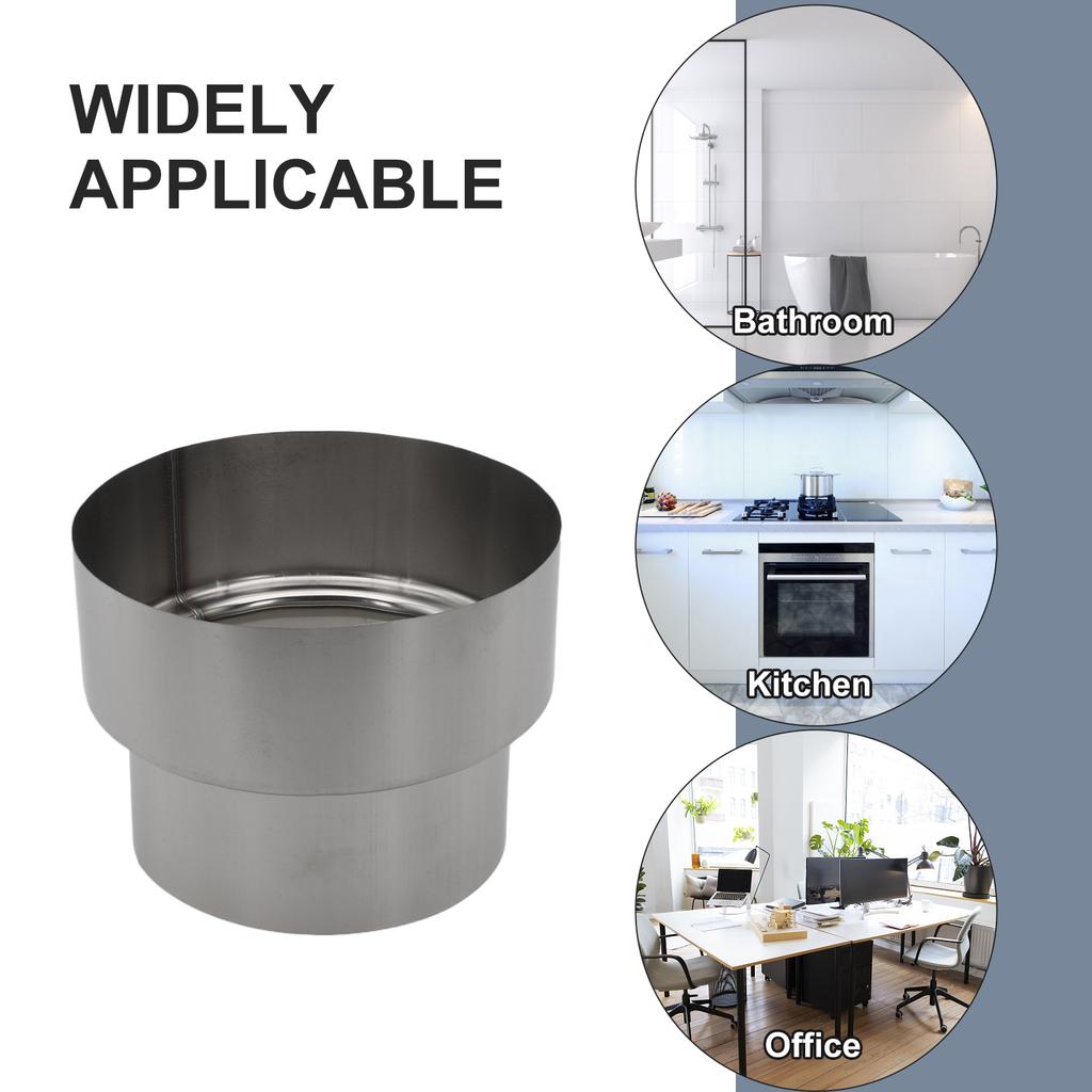 120mm To 100mm Stainless Steel Heat Resistant Chimney Reducer with Secure Seam for Stable and Efficient Ventilation