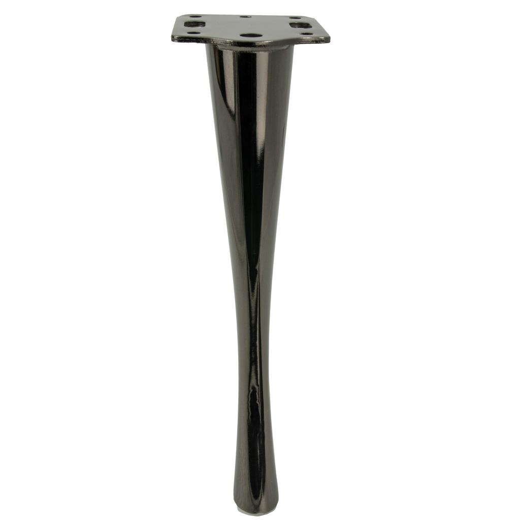 Furniture Leg In the Style of a Black Chrome Pin, 23 Cm