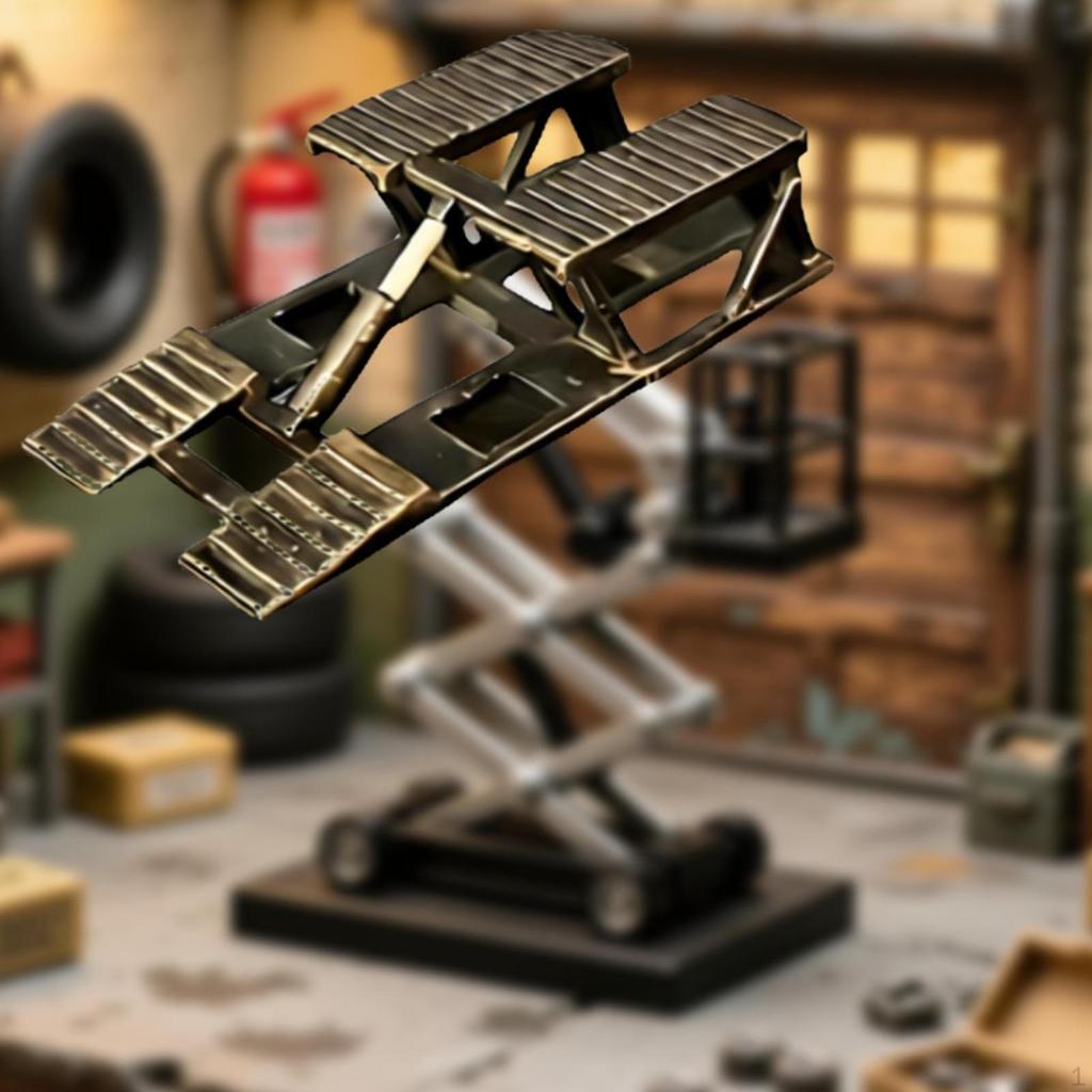 Car Lift Garage Lifter 1/64 Scale Classic Diorama Decoration Vehicle Maintenance Authentic for