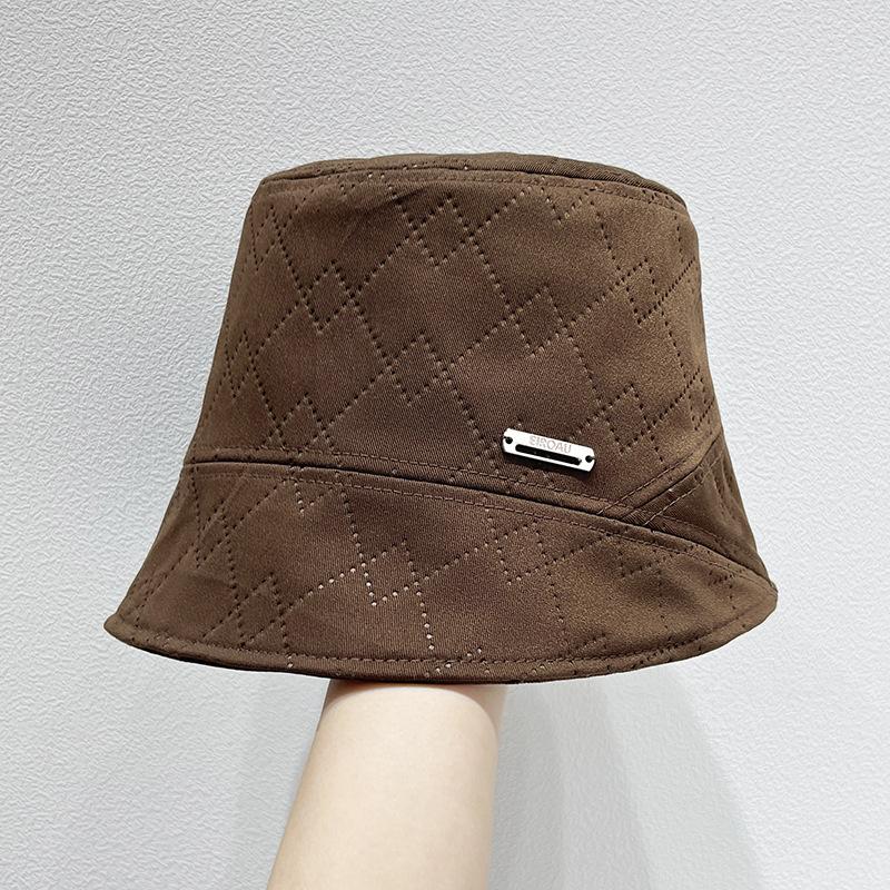 

Летняя шляпа-ведро Удобная дышащая шляпа Простая и модная шляпа рыбака one size темно-коричневого