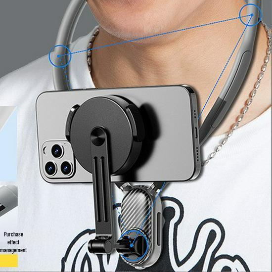 Magnetic Neck-Mount Adjustable Camera Bracket for Outdoor Sports and Live Streaming