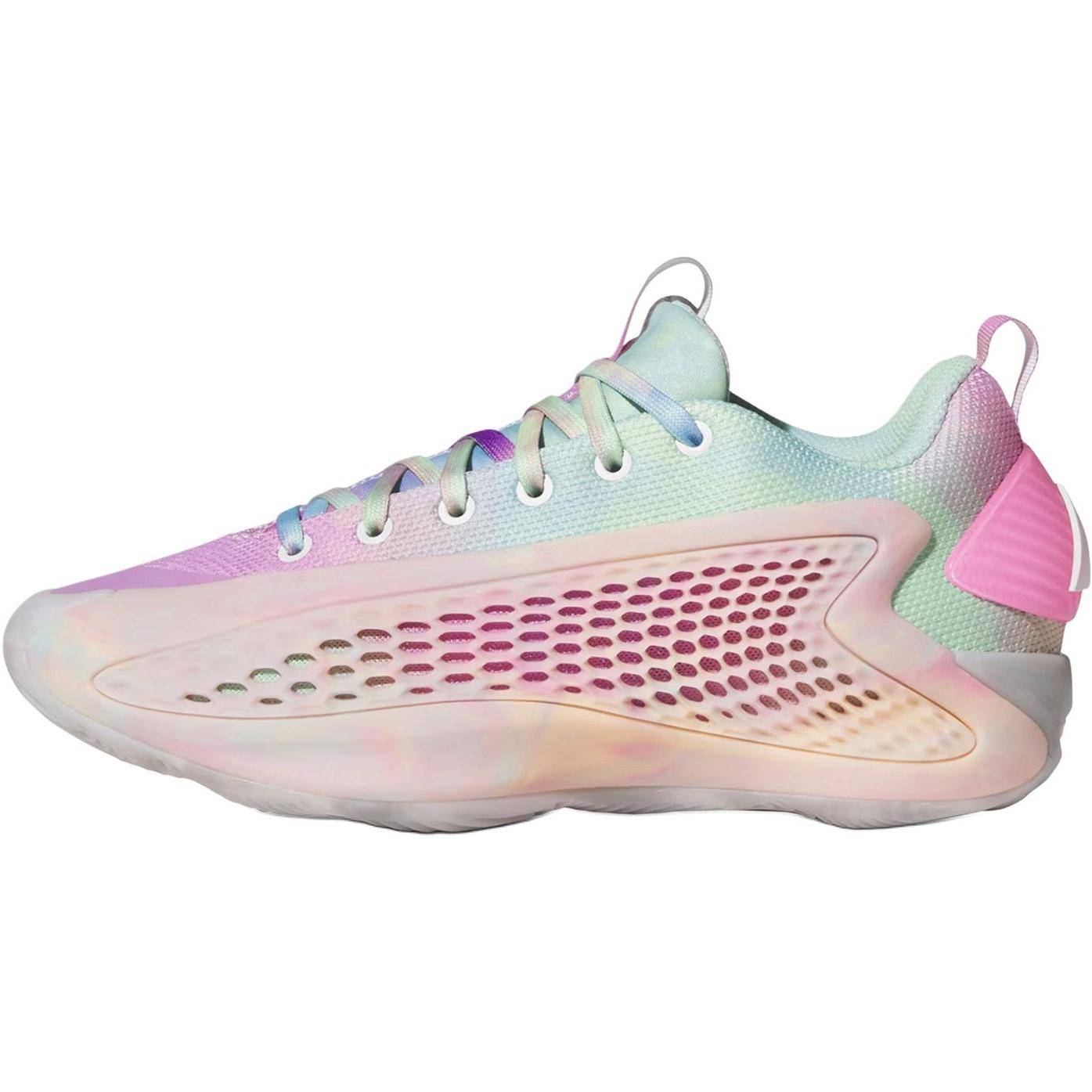 

New Adidas A.E. 1 Anti Slip Wear Resistant Low Top Children s Basketball Shoes White Pink Teenagers JR3916 38