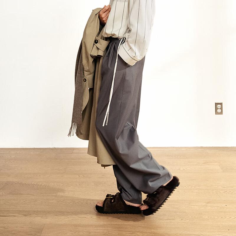 LESS 2025 Autumn Straight Loose Casual Trousers