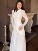 Spring 2025 Elegant Retro Long Sleeve Waist-Cinching Dress