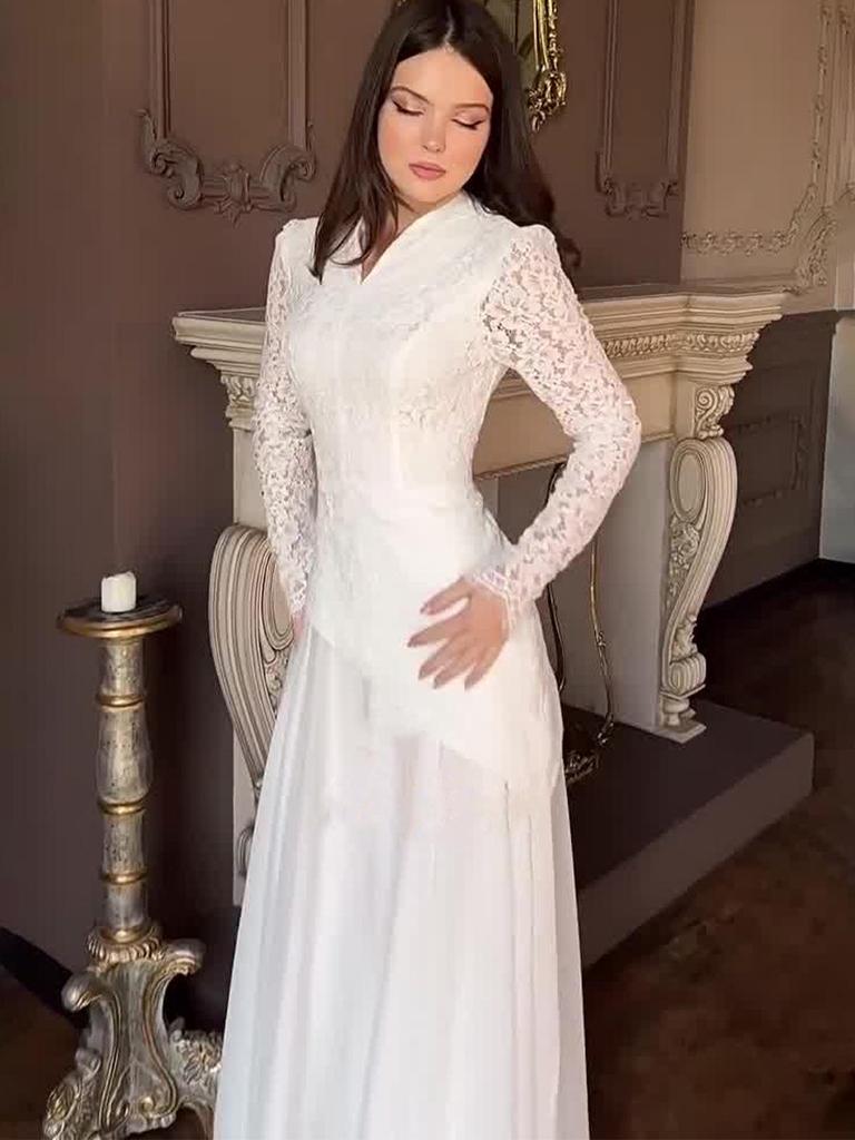 Spring 2025 Elegant Retro Long Sleeve Waist-Cinching Dress