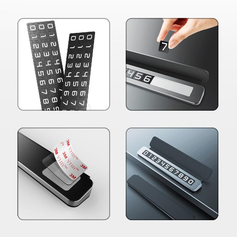 New Car Temporary Parking Sign Phone Number Plate Creative Hidden Temporary Parking Sign Car Decoration Gift