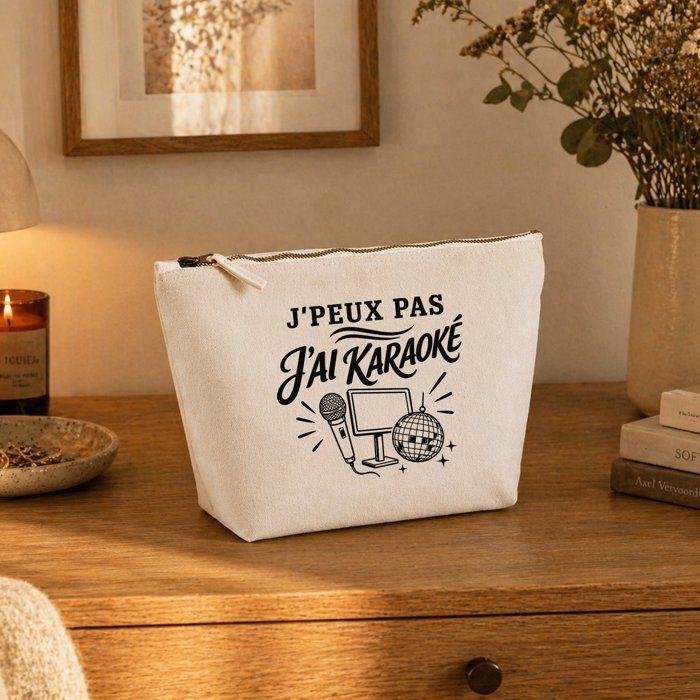 Trousse de toilette - PLANETEE - J'peux pas minimaliste - Beige - 100% coton - 3 L