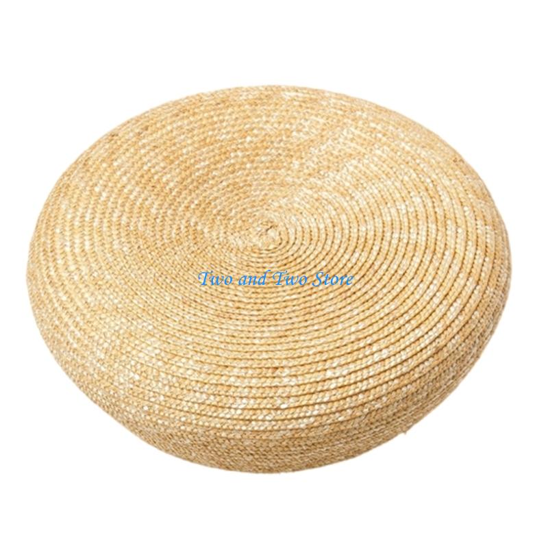 HX6F Elegant Straw Hat Handwoven Natural Lightweight Summer Outdoor Accessory CN