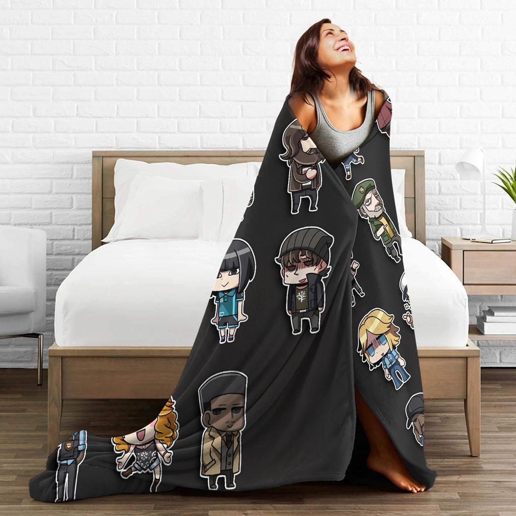 Dead by Daylights Charaktere Weiche Decke Studenten Plüsch Überwurfdecke Lustige Couch Bett Flanell Bettdecke Sofa Bettbezug