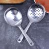 Household Rice Vermicelli Flour Spoon Stainless Steel Short Handle Soup Spoon Leaky Restaurant Shared Vegetable Spoon