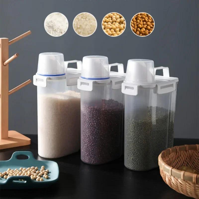 Portable Airtight Storage Jar for Laundry - Washing Powder & Liquid Dispenser with Measuring Cup Efficient Laundry Organizer