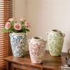 Blue & White Retro Porcelain Vase for Living Room Decor – Ideal for Fresh or Dried Flowers
