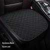 Universal Nappa Leather Car Seat Cushion: Star Embroidered, Backless, Non-Slip, Three-Piece Set