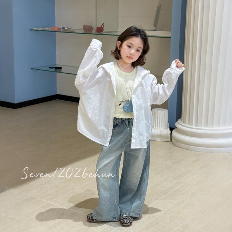 SEVEN BOBI Girls  Hooded Sun Protection Long Sleeve Shirt 140 cm