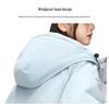 Men's 2025 Stylish Solid Color Hooded Windproof Down Jacket