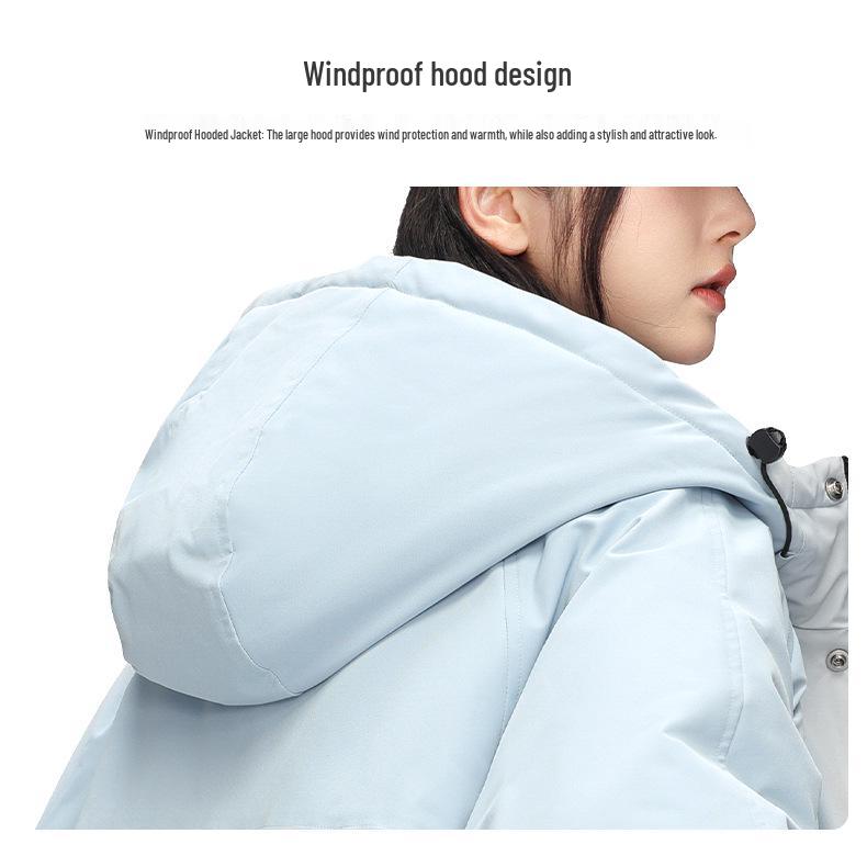 Men's 2025 Stylish Solid Color Hooded Windproof Down Jacket
