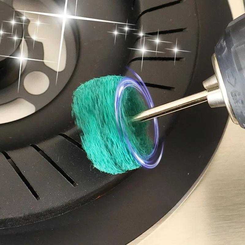 50/10pcs Mini Drill Abrasive Brush Nylon Buffing Polishing Wheel Sanding Head Scouring Pad Electric Grinder Brushes Rotary Tools
