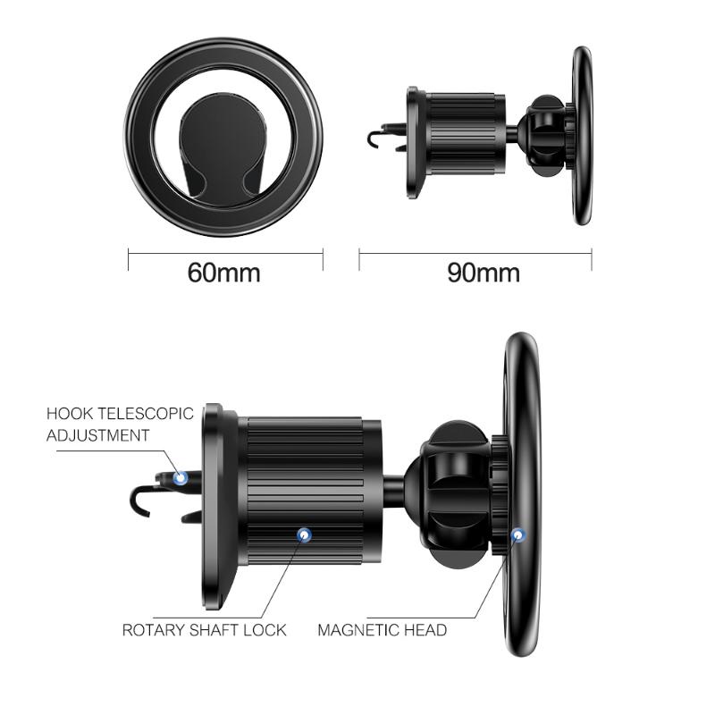 Air Outlet Type Magnetic Suction Mobile Phone Holder 360 Degrees Handset Holders Universal Car Bracket Interior Accessories