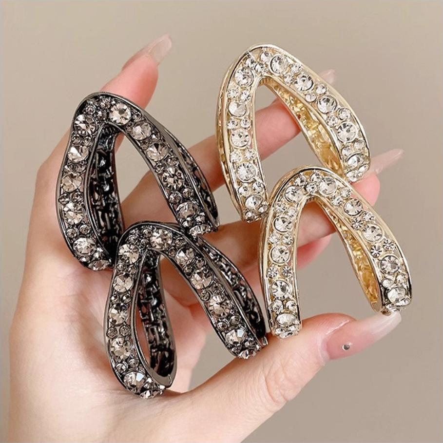 Neue Mini Strass Haarspangen Krabben Damen Haarklammer Klein Mode Koreanisch Metall Hoher Pferdeschwanz Haarnadeln Kopfschmuck Haarschmuck