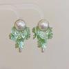 Exquisite Shell Imitation Pearl Drop Earrings Elegant Long Tassel Dangle Earrings For Women Wedding Party Ear Jewelry Gifts