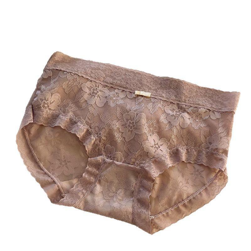Ladies Summer Thin Sexy Lace Edge Antibacterial No Trace Breathable Briefs