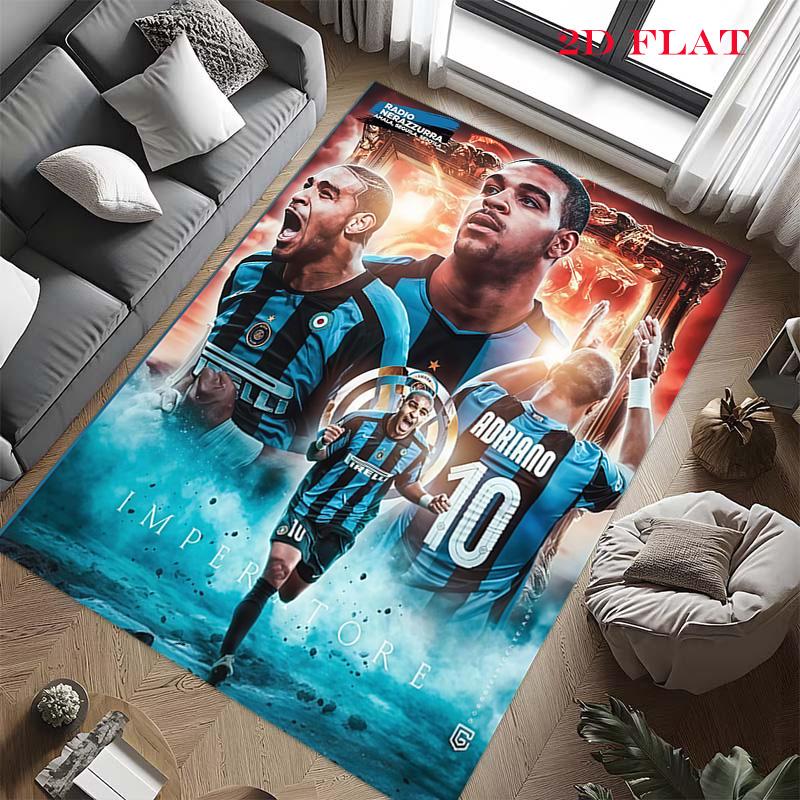 Inter Milan Carpet Rug for Living Room Bedroom Home Sofa Decoration,Kids play Nonslip Floor Mat