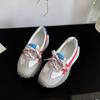 Street Shot Platform Sports Shoes Summer New Light Mouth Lace-up Running Shoes College Style Color Matching