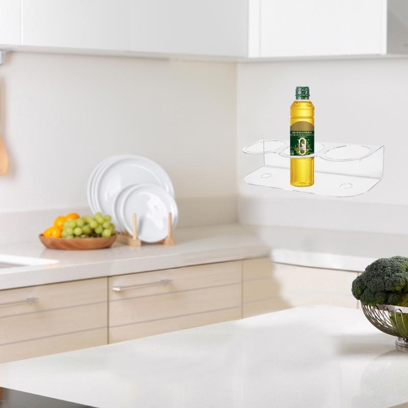 Versatile Use Wall Hanging Spray Bottle Bracket Sturdy Acrylic Spray Can Holder Home Accessory for Kitchen and Bathroom