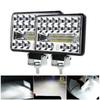 2Pcs 60W 3x5 Zoll Chrom Rechteckige LED Scheinwerfer Off-road Dach Suchscheinwerfer