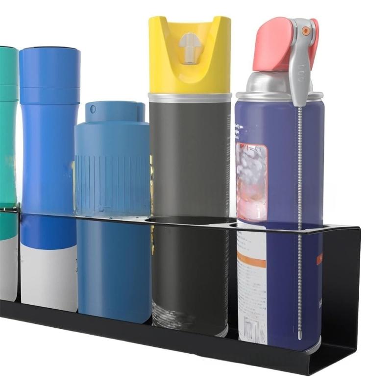 Set of 2 Sturdy Metal Bottle and Can Holders with Rustproof Coating Ideal for Garages and Auto Repair Shops Use