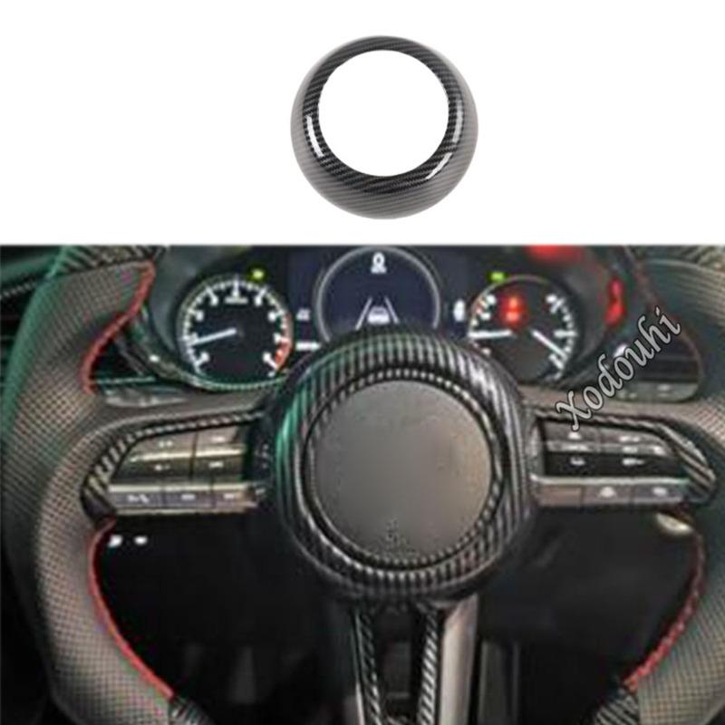 Car Body Cover Detector Sticker Steering Wheel Interior Kit Trim Lamp Frame Part 1PCs For Mazda CX-30 CX30