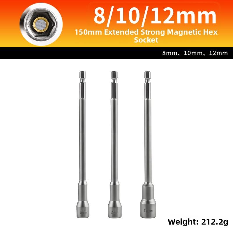 Hex Driver Bit Magnetic Hex Bit For Garage Use Strong Magnetic Core Magnetized Tip Retention Hexagonal Shaft Design