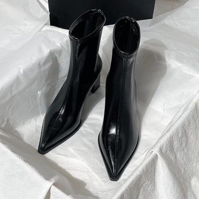 Fashion Elegant Ankle Boots for Women High Heels Pointed Toe Shoes Winter 2025 Trend New Fashion Sexy Chunky Party Pumps Woman Botas