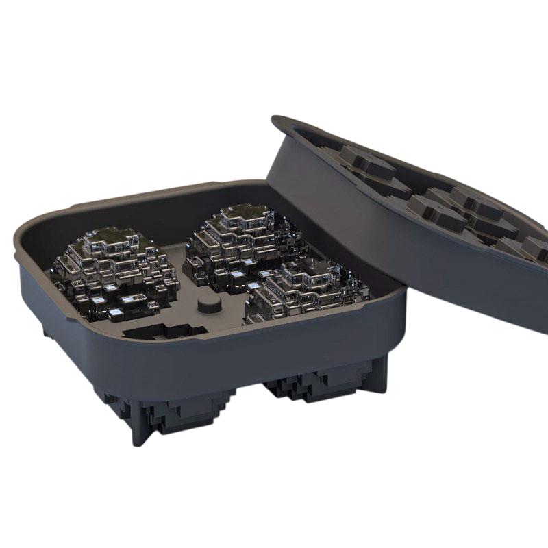 Ice Ball Molds For Whiskey - Set Of 4 Round Ice Sphere Maker, Make Large Iced Cube Trays With Cover, Silicone Ices Tray