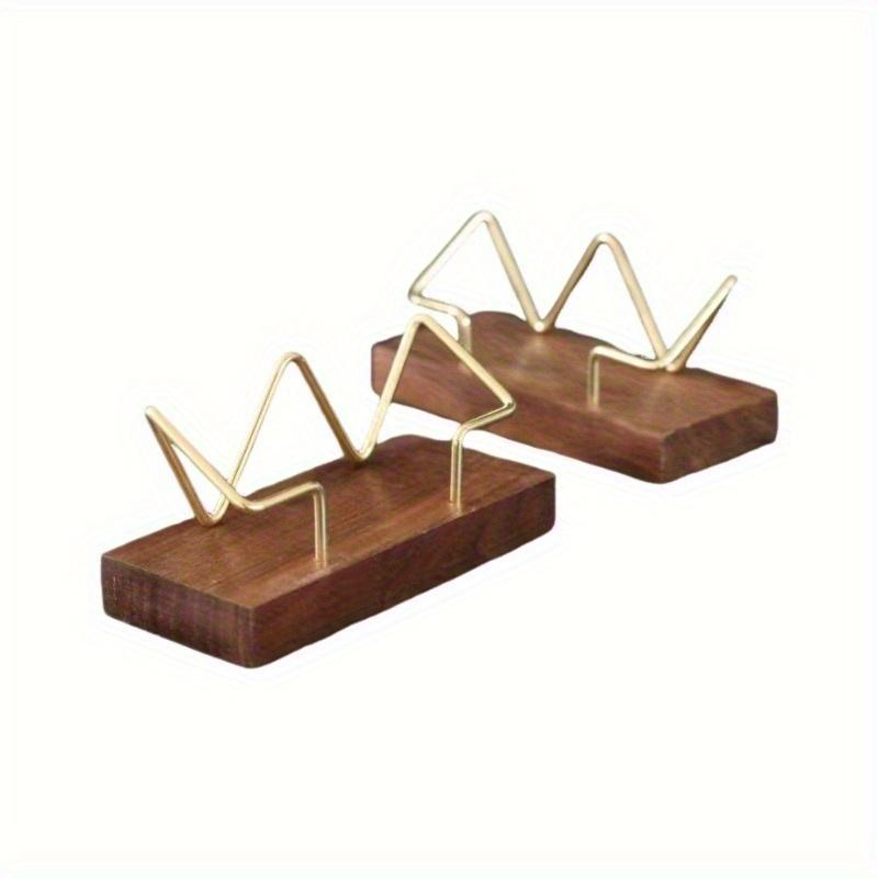 Business Card Box Wooden Business Card Holder Desk Office Decoration Card Case School Work Desk Accessories